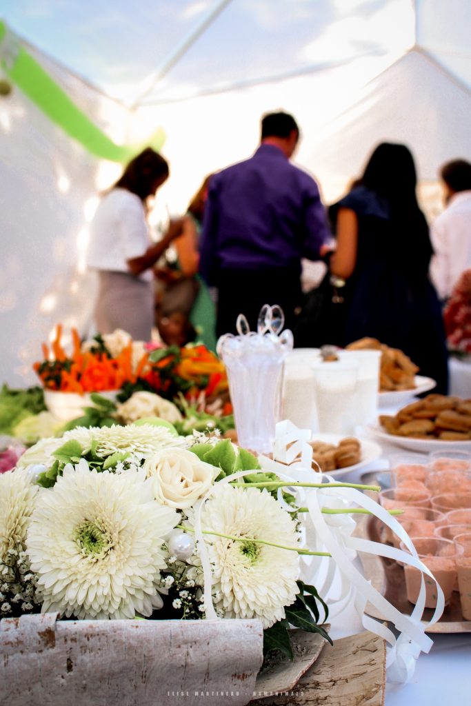 photo buffet vin d'honneur mariage